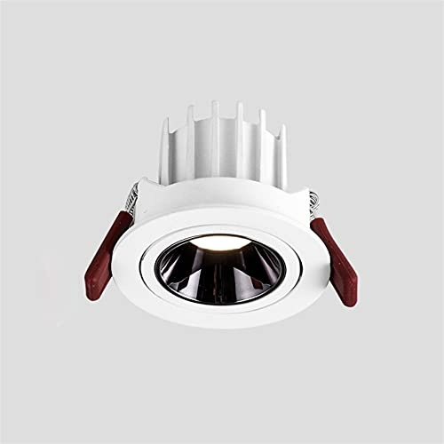 Lámpara LED empotrada de 12 W para Techo, Foco de Acento, luz de Techo de Aluminio Fundido a presión, luz empotrada Ajustable, Foco direccional para Sala de Estar y Pasillo.