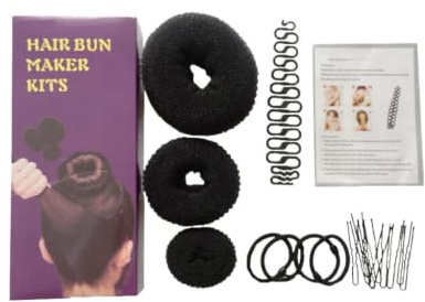 BAZEITFLOW Professionelles Haarstyling Teiliges Haarknoten Werkzeug mit Fischgrätenzopf Hilfe und U Clip Flexibles Haardutt für Dünnes und Dickes Haar für Friseure Cosmetology Schulen und