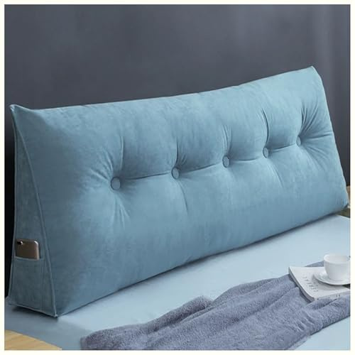 UICMNSI Cómodo cojín en Forma de cuña para Cama y sofá. Cojínes de Lectura Triangular con Funda extraíble Lavable y práctico Compartimento Lateral. Reposacabezas y Respaldo en tamaños(@1,120cm/47in)