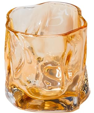 Cappuccinokopp 4-Pack Vridmuggar Oregelbundna Whiskymuggar I Glas Lämpliga För Mjölkkaffedesserter