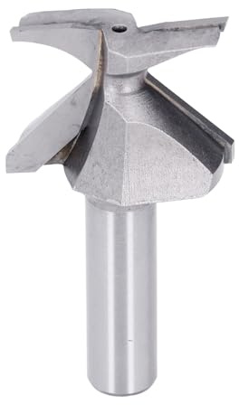 WALFRONT Bogenbiegefräser, 1/2-Zoll-Schaft, Integrierter Fräser für Holztürschränke, Nut und Feder, Hartmetallspitze, V-Gravurschneiden, Holzbearbeitungsfräser mit Hoher