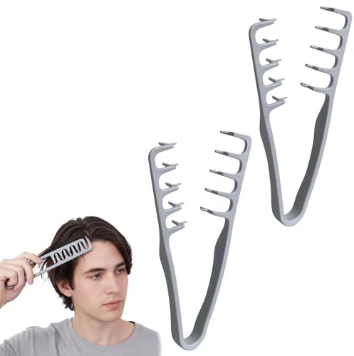 2 Stück Textur Kamm, Texturkamm,Styling Kamm für Locken,ideal für lockiges Haar, Volumen Lockenkamm Naturlocken Haarkamm Männer,Friseur-Styling für Frauen