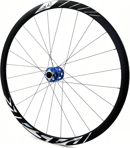 700C racercykel framhjul aluminiumlegering dubbla vägghjul skivbroms snabbkoppling bakhjul 24-håls nav för 8/9/10/11/12 hastighetskassett blå, främre hjul