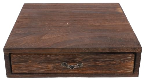 ifundom Boîte de Rangement en Bois Tiroir, Bloc Tiroir Bois, Organisateur de Bureau Vintage, Design Simple pour Table de Chevet et Petits Objets