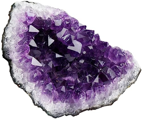 Nupuyai Amethyst Druse Kristall Cluster Edelstein Heilstein Rohstein Deko | Natürlicher Amethyst Stein Kristall, 200-300g, Geode Rohstein, Mineral-Drusenstück, Feng Shui Tischdeko, Amethyst Geschenk