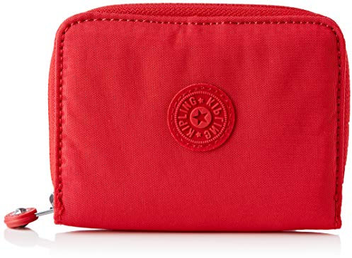 Kipling Money Love Mittelgroße Geldbörse, Red Rouge, 2.5x9.5x12.5 cm