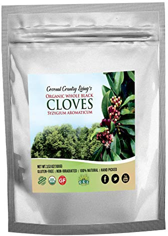 Organic Cloves Whole, 3.5 oz Finest Whole Clove Spice, Freshly Harvested, Fairtrade
