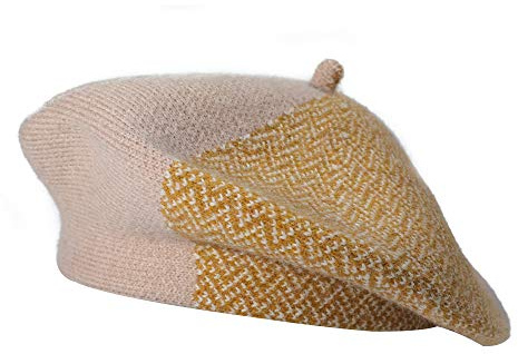 ZLYC Damen Winter Baskenmütze Klassischer Baskenmütze Druck Weich Warm Französisch Hut