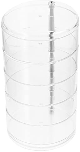 Cabilock Mehrschichtiger Drehbarer Multi Organizer Box 21X11.5X11.5Cm Transparent Schmuckkästchen Für Aufbewahrung Von Ohrringen Kosmetik Und Accessoires