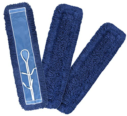 Matthew Cleaning, ricambio per mocio in cotone resistente industriale, 51 cm, per uso residenziale e commerciale, compatibile con telai standard per mocio antipolvere, legno duro, laminato, pavimenti