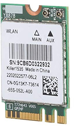 Dell Killer 1535 Alienware R3 Wireless Card Killer 1535 Mac 9Cb6D00A420D Für Killer 1535Ac Dual Band 802.11Ac Ngff M.2 867Mbps Bluetooth 4.1 Game Wireless Netzwerkkarte