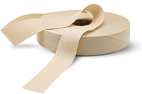 DOJA Barcelona | Schrägband Meterware Beige | Bias Tape Rollenpackung 100m | Breite 20mm | Polyester Tape | Weißes Einfassband | für Nähen, Kurzwaren & Nähband, Borten und Bänder zum Nähen