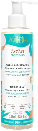 ACTIVILONG - Gelée Gourmande Coco D'Amour - Sans Rinçage - Cheveux Secs Texturés - Définit Les Boucles - Élimine Frisottis - 97% D'Ingrédient Naturels - Parfum Coco - Made In France - 250ml