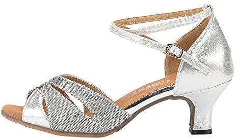 Scarpe Ballo Donna Tacco Basso Comodi Punta Aperta Scarpe Tango Argentino Kizomba Danza Estivi Sandali Con Tacco Professionale Scarpe Da Ballo Bachata Valzer Per Cerimonia