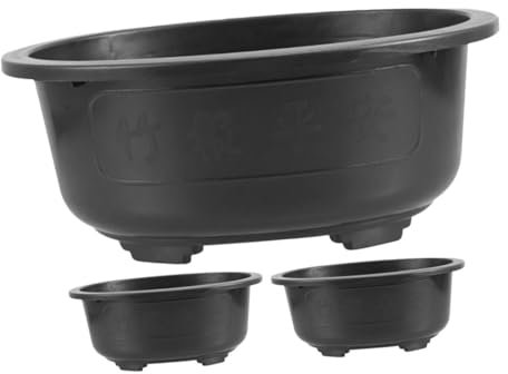 OFFSCH 3pièces Pots De Bonsai Plastique Profonds Trou De Drainage pour Jardin Balcon Et Intérieur