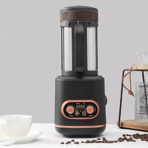 Electric Coffee Bean Roaster, Hot Air Coffee Baking Machine, with LED Display, Time and Wind Speed Adjustable, Max Capacity 300g, for Coffee Shop and Home Use