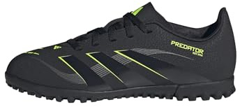 adidas Unisex niños Predator Club Turf Football Boots Kids, Core Black/Carbon/Lucid Lemon, 35 EU