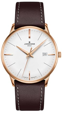 JUNGHANS Meister Mega Herrenuhr Funk Braun/Roségoldfarben 58/7500.02