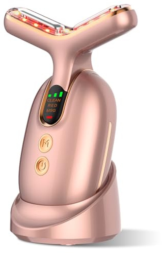 Micro-Current Face Beauty Device, 3 Modes, Red Light Therapy for Face and Neck, Multifunctional Facial Massager Tool
