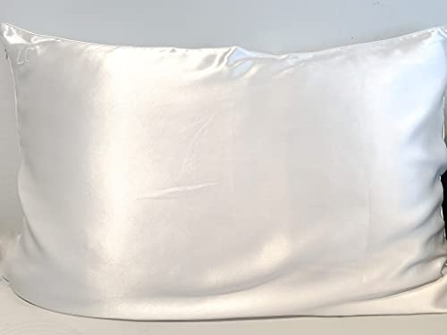 Waterlily 100% Mulberry Silk 22 Momme Pillowcase for Hair and Skin Envelope Pillowcases 50x75 Both Sides Charmeuse Soft Pure Natural Organic Luxury Pillow Case Cover (Natural White Pair)