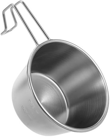 OHPHCALL Stainless Steel Outdoor Bowl for Camping Lightweight Boiling Water Cup Food-Grade Material Portable Cookware for Backpacking Hiking Soup and Cereal