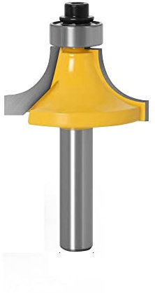 RSRSR Fräser-Bit, 1 Stück, 8 mm Schaft, Rundfräser for Holz, Holzbearbeitungswerkzeug, 2-Flöten-Schaftfräser mit Lagerfräser, Eckrundfräser (8 x 38 B)(8X32)