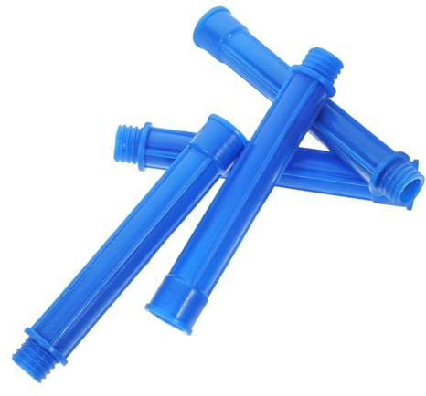 Mipcase 4pcs Caulking Tips Small Tube Extension Nozzles, Pneumatic Caulk Adapter Screw-on Connector, Reusable Caulking Nozzle Extenders for Glass Sealant Application