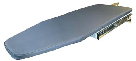 Table à repasser murale coulissante avec housse amovible et rotative pour placard de salle de bain ou meuble de coiffeuse - Gain de place - 31 x 81 cm