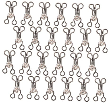 Veemoon 30pcs Invisible Hook Buckle Metal Hooks and Eyes for Sewing Dress Fastening Clasps