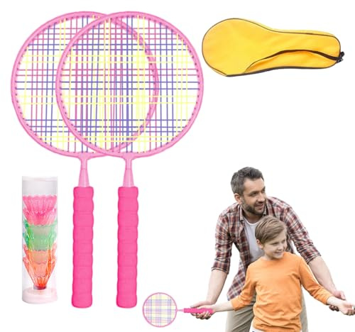 Set da badminton, per interni con accessori, racchetta leggera per bambini, 3-7 anni, per lo sport, la scuola e il tempo libero