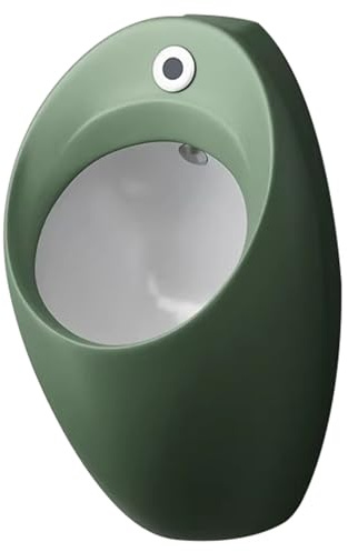 Wzmazingly Orinatoio Da Parete Per Uomo Con Scarico A Induzione, Orinatoio In Ceramica Antispruzzo, Facile Da Pulire, Per Bagni Di Hotel E Luoghi Pubblici(Green)