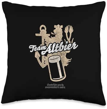 Düsseldorfer Beer Design Lettering Team Altbier Düsseldorf Throw Pillow