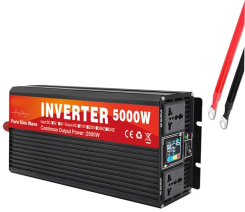 YXINHONGYUE 60 V auf 220 V 50 Hz, geteilter Phasen-Wechselrichter, 2500 W, Niederfrequenz-Solar-Wechselrichter, Ladegerät, DC 12 V/24 V/48 V/60 V/72 V, Eingang, AC-Ausgang, 110 V, 120 V/230 V, 240 V