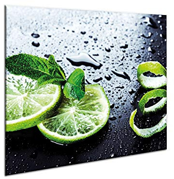 Tabla protectora de encimera, de cerámica, 60 x 52 cm, de gran tama?o, de cristal templado, para cortar, se puede colocar en la pared para evitar salpicaduras, protector de vitrocerámica