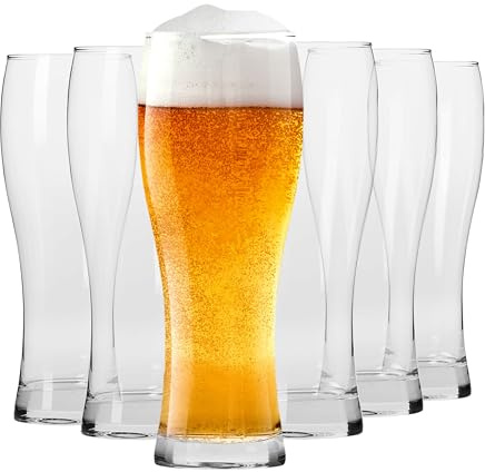 Krosno Hohe Bier-Pint-Gläser, 6 Stück, 479 ml, Chill-Kollektion, perfekt für Zuhause, Restaurants und Partys, spülmaschinenfest