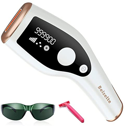 Beizelte IPL Hair Removal Device,990,000 Flashes Laser Hair Removal for Women and Men,Painless and Durable,Easy Home Use Hair Removal for Body,Face,Bikini Zone (White)