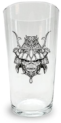 Iron Maiden Pint Glass Senjutsu Band Logo Official Boxed One Size