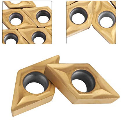 10Pezzi Inserto di Carburo CNC, DCMT070204 US735 DCMT51.51 Utensili tornio Fresa Tornio Inserti di Tornitura Strumenti con Scatola per Acciaio