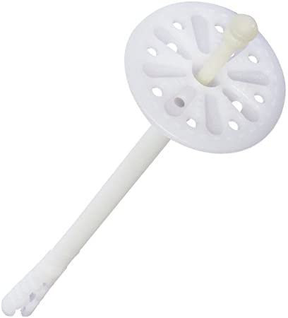100 Stk. Dämmstoffdübel Dübel ∅ 8 mm Tellerdübel Schlagdübel Kunststoffnagel glasfaserverstärkt (∅ 8 x 175 mm), Weiss