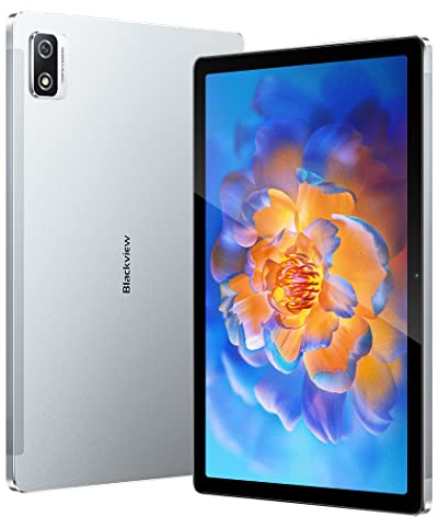 Blackview Tab 12 PRO Android 12 Tablet Display FHD+ 10,1'', 14GB+128GB(1TB Esterno), 6580mAh Batteria, Dual SIM 4G LTE+WIFI, 13MP+8MP Fotocamera, Doppio BOX Altoparlante, GPS+Bluetooth Argento