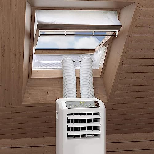 RANRAO Kit de 2 piezas de aire acondicionado para ventana, sello de ventana para aire acondicionado portátil, paño de sellado de aire acondicionado para ventanas