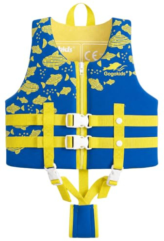 Gogokids Jungen Mädchen Schwimm Weste Schwimmen Jacke - Kinder Schwimmende Badeanzug Bademode Schwimmtraining Kleinkind Lernt Schwimmen