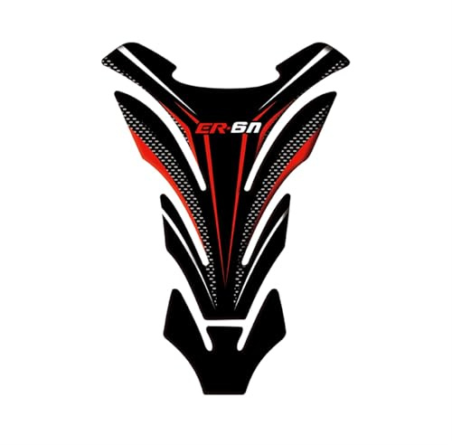 HIMNIL moulures décoratives Moto Autocollant Emblème Protection Réservoir Pad Decal Fishbone Réservoir Pad pour Kawasaki ER6N ER-6N Réservoir Toutes Les Années (Color : 5 Red)