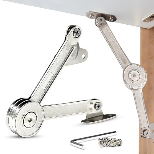2 Pezzi Cerniere Supporto Coperchio per Ante Cucina, Regolabile Cerniere di Sostegno del Coperchio con Viti, Braccetto Ammortizzatore per Cerniera di Mobili da Cucina