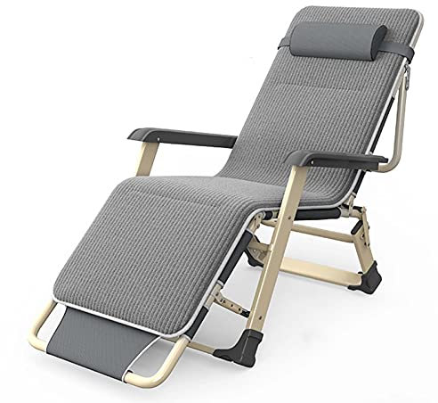 s Patio Recliners Outdoor-Liegestuhl ohne Schwerkraft mit Kopfstützenkissen, Faltbarer, Verstellbarer Stuhl, Chaiselongue, Stühle, Liege für Pool, Strand, Hof, Camping