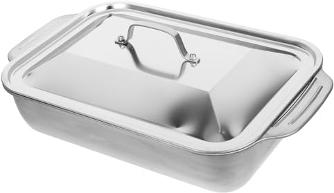 Fish Roasting Pan Rectangular Stainless Steel Deep Tray for Home Cooking