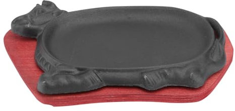CONGARTENO Cast Iron Steak Pan Iron Frying Pan Non-Stick Teppanyaki for Grilling Steaks and Pancakes