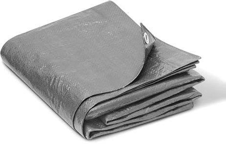 A-TEX® Abdeckplane 90g/m² (Grau, 2 x 3 m) | Verschiedene Stärken, Größen und Farben wählbar | Plane mit Ösen | Gewebeplane Gartenplane Bauplane Schutzplane | wasserdicht | reißfest | UV-stabilisiert