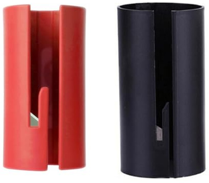 2PCS Wrapping Paper Sliding Cutter, Gift Wrap Cutter for Christmas, Easy Sliding Birthday Gift Wrap, Roll Paper Holder Dispenser Cutting Tools (Red+Black)