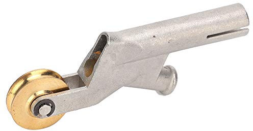 Hot Air Welding Gun Weld Nozzle with Rollers, 304 Stainless Steel Alloy Floor Welding Nozzle Round Mouth with Wheel PVC Flooring Welding Nozzle Accessory